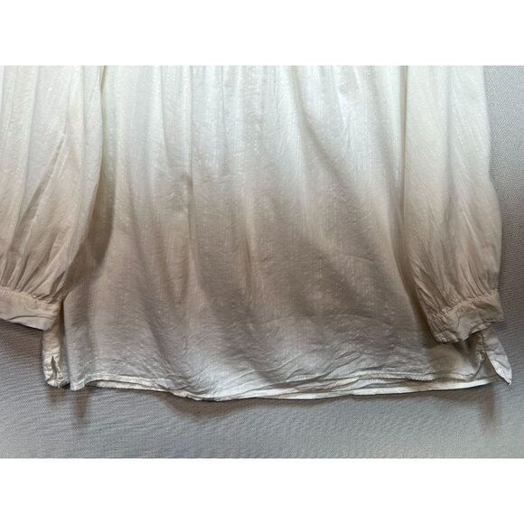 Old Navy Women's Rayon Relaxed Square-Neck Top Long Sleeve Stretch Size L White - Picture 7 of 12